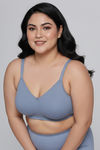 Zivame True Curv Double Layered Non Wired Full Coverage Super Support Bra - Blue Blizzard — thumbnail 3